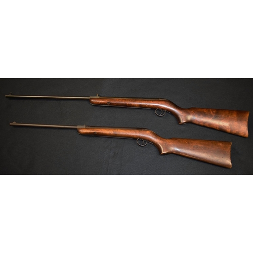 97 - A BSA .177 calibre air rifle, break-barrel action, branded stock with ribbed butt, no. CA46365, 107.... 