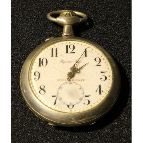 539 - A large system Roskopp pocket watch, the reverse commemorating the German Italian Axis, 3rd Reich an... 