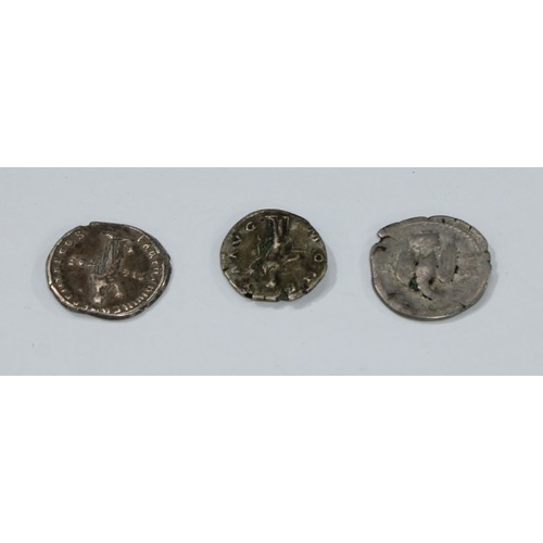 459A - Coins, Imperial Roman, AR: Vespasian denarius, rev.: eagle Cos. (?) III, 20mm, 2.8g, (1); Hadrian 2 ... 