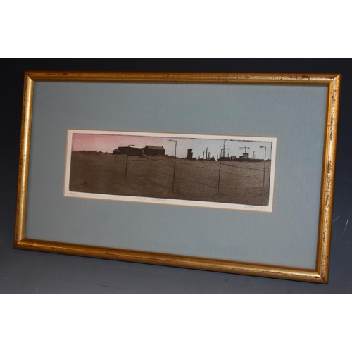 5054 - Dennis Watling, by and after,  Teeside Landscape, signed, coloured etching, numbered 4/15