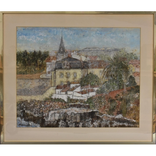 5064 - Dorothy Rothner Cascais, Portugal signed, mixed media, 54cm x 66.5cm