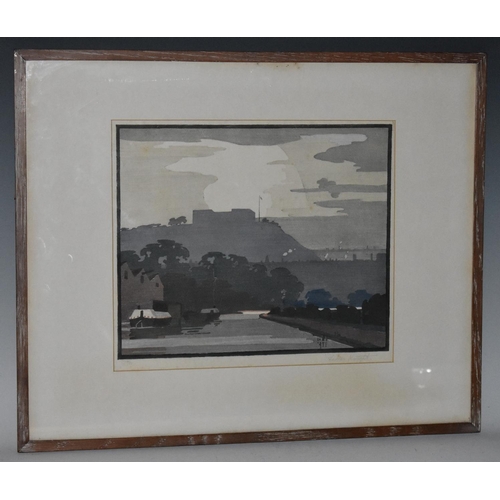 5070 - Edward Loxton Knight (1905 - 1993), by and after, Canal Towpath, woodcut, signed in pencil, limited ... 