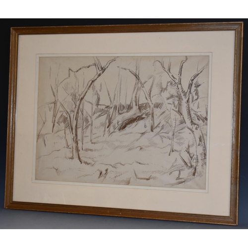 5072 - Elliott Seabrooke (1886 - 1950) Autumn Trees on a Hill signed in pencil, dated 1930, chalk pastel, 4... 