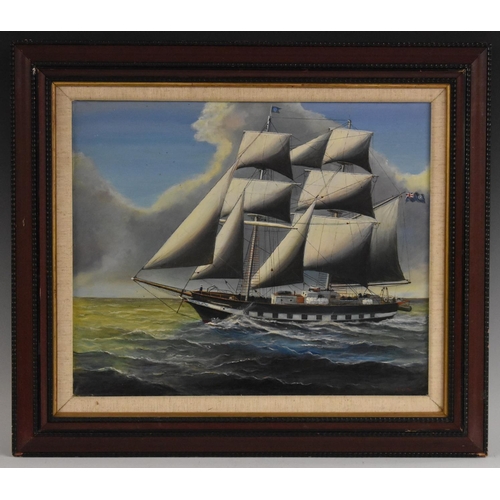 5119 - Fitzgerald Moore T S Royalist, Sail Training Ship signed, oil on canvas, 39cm x 48cm