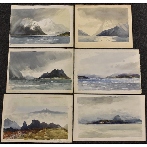 5341 - F Henry Mason, a folio of six watercolour working sketches - seascapes (6)