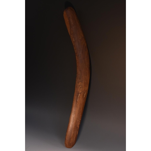 3526 - Tribal Art - an Australian Aboriginal boomerang, 63cm long