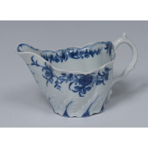 173 - A Worcester rare low Chelsea ewer,  painted in underglaze blue with Chelsea Ewer Sprays pattern, 10.... 