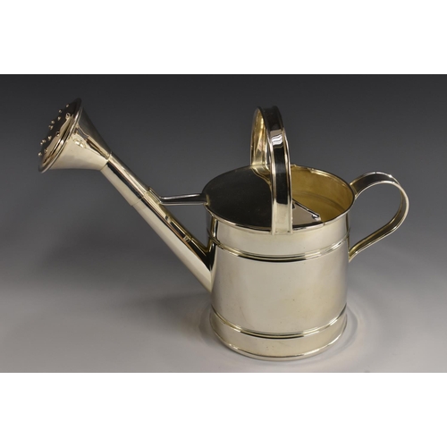 2 - An unusual E.P.N.S watering can, 18.5cm high
