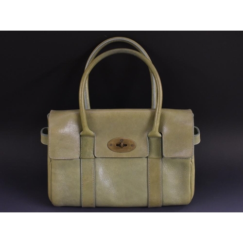 3478 - Handbags - a Mulberry Ledbury bag, olive colour Darwin leather, postman's lock, dust bag