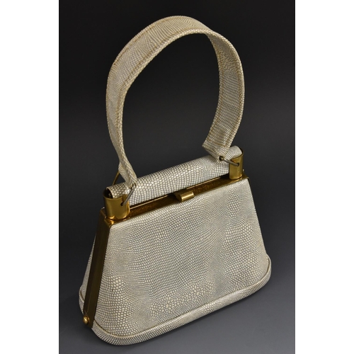 3479 - Handbags - a vintage faux reptile skin framed evening bag