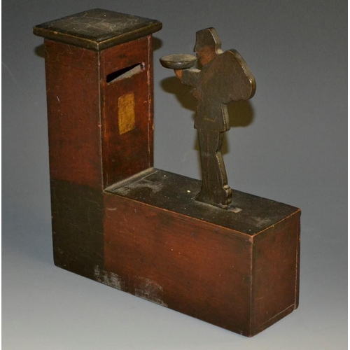 5120 - A late 19th/early 20th century novelty counter balance automaton money box, as a postman at the box,... 