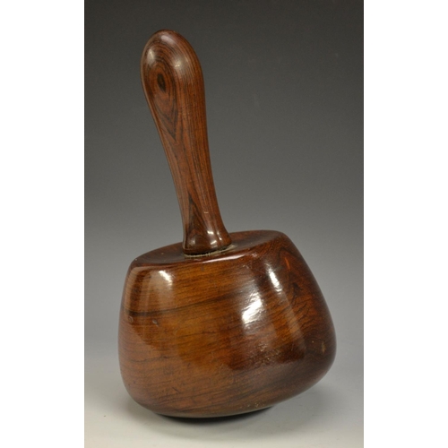 5203 - A Victorian rosewood mason's mallet, 21cm long, c.1860