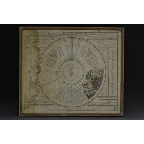 5853 - Astronomy - Johann Gabriel Doppelmayr (1677 - 1750), by and after, astronomical chart, Ephemerides M... 