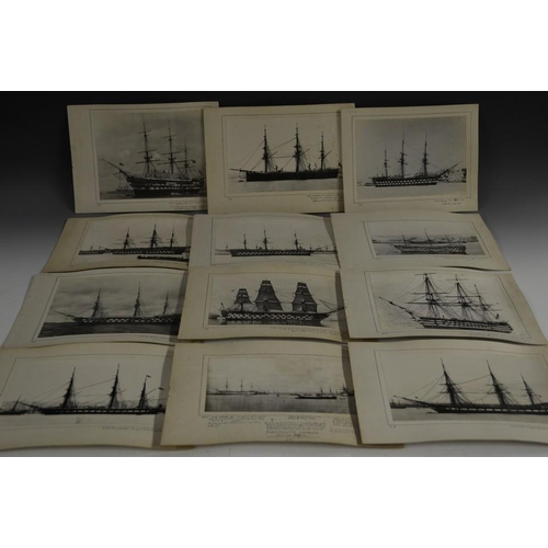 5886 - Photography -Maritime -  a collection of late 19th century b/w photographs of British Royal Navy bat... 