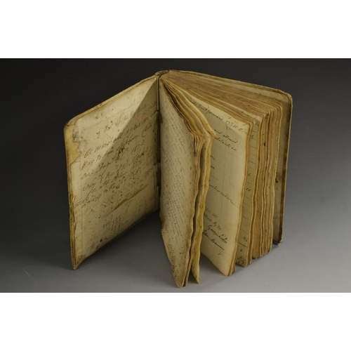 5901 - An early 19th century vellum MS account book, from the vestry of Wragby Church, Lincolnshire, with a... 