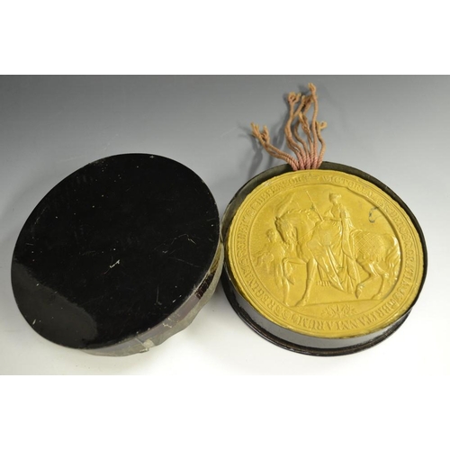 5923 - Royalty - The Great Seal of  Queen Victoria - a substantial 19th century yellow wax impression, tole... 