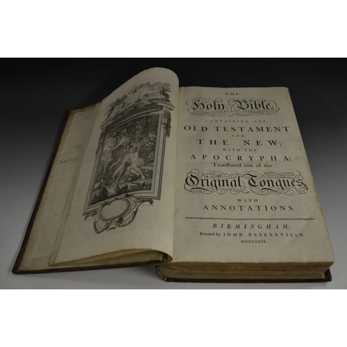 5945 - Baskerville Bible - The Holy Bible, Containing The Old Testament and The New; With The Apocrypha: Tr... 