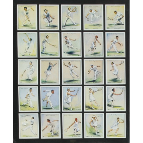 122 - Tennis Interest - Cigarette Cards and Limited Edition Prints - Peter Watson, Centre Court, Wimbledon... 