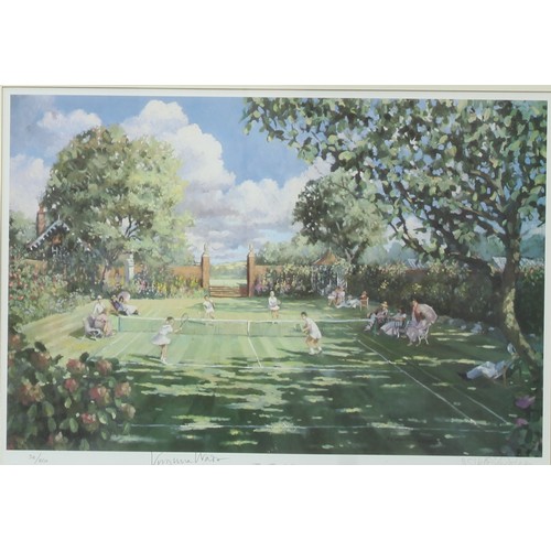 122 - Tennis Interest - Cigarette Cards and Limited Edition Prints - Peter Watson, Centre Court, Wimbledon... 