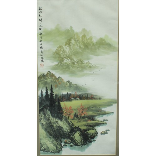 127 - Pictures & Prints - a set of Chinese paintings, the seasons (4)