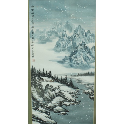 127 - Pictures & Prints - a set of Chinese paintings, the seasons (4)