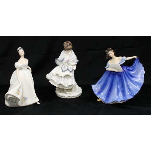 173 - A Royal Doulton figure Elyse HN2474, others, Country Rose HN3221, Elaine HN2791, Kate HN2789, Karen ... 