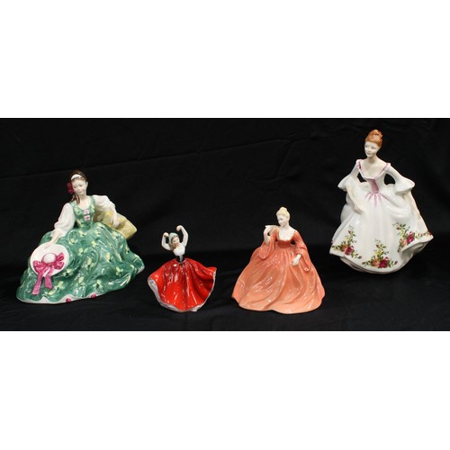 173 - A Royal Doulton figure Elyse HN2474, others, Country Rose HN3221, Elaine HN2791, Kate HN2789, Karen ... 