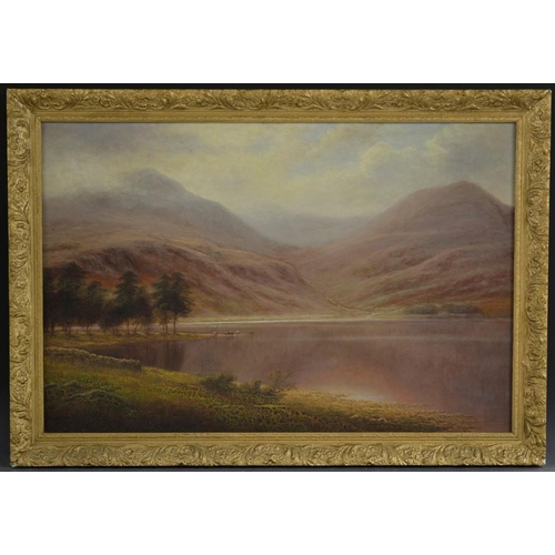 3130 - After William Mellor Buttermere and High Carr titled to verso, oil on canvas, 50cm x 75cm