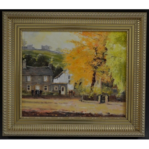 3143 - John Rudkin 20th century Castleton, Derbyshire signed, oil on board, 23.5cm x 28.5cm