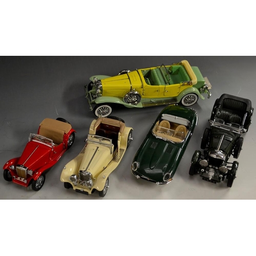 5091 - Franklin Mint Precision Models 1;24 scale 1948 MG TC;  others 1929 Bentley Blower;  Jaguar SS-100;  ... 