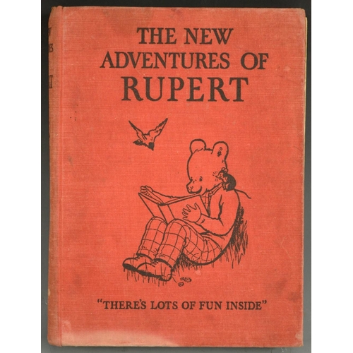 5105 - Children's Book - Rupert Bear, The New Adventures of Rupert, red cloth cover, Daily Express Publicat... 