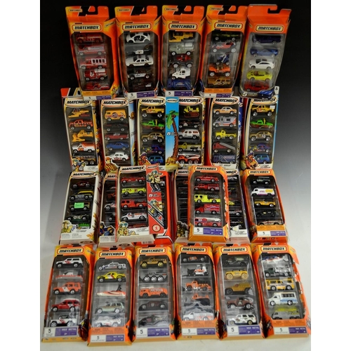 5236 - Matchbox Toys - 5 piece boxed set inc Military, Police, Pirates, Build N Bash, Fire Engines, Jeeps, ... 