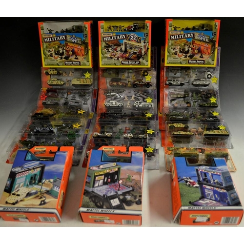 5252 - Matchbox Toys - Military Hanger Outpost 22;  others military Hospital x2, Police HQ, Battle Zone Hos... 