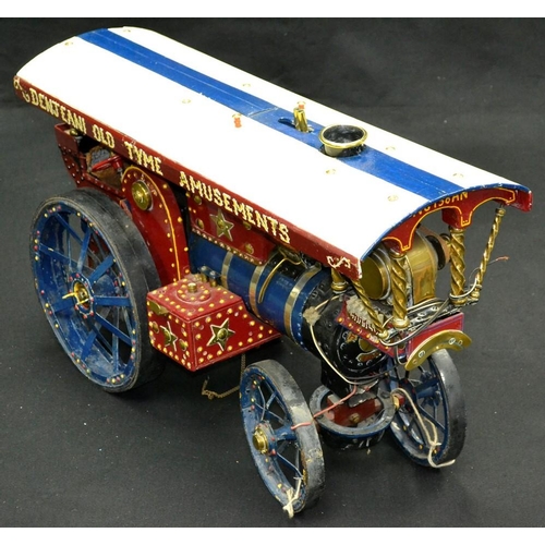 5293 - A scratch built live steam scale model, of a Showman's Traction Engine, Denjeani Golden Dragons on T... 