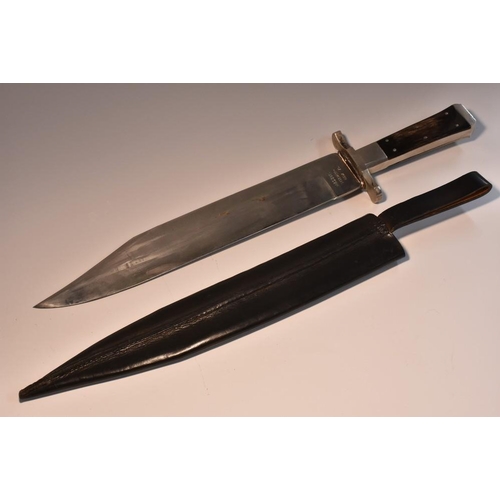 3703 - A 19th century Bowie knife, by W & S Butcher, Sheffield, for Graveley & Wreaks, New York, 31cm blade... 