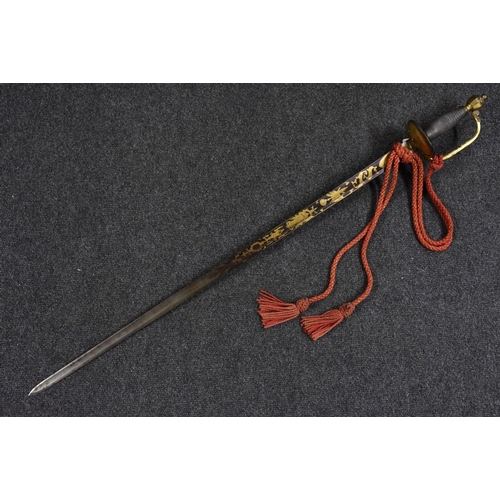 3729 - A George III 1796 pattern infantry officer's sword, by Cooper & Craven, 82cm straight blue and gilt ... 