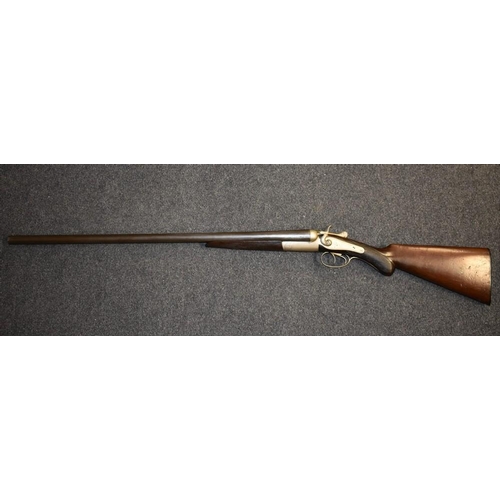 3749 - A T Wild, double barrel side by side hammer action shot gun, serial No 15670, **a Valid Shotgun lice... 