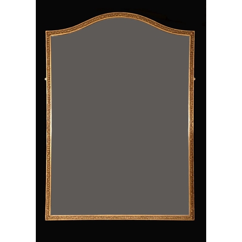 151 - A 19th century giltwood pier-glass, serpentine cresting, the slender frame carved with a profusion o... 