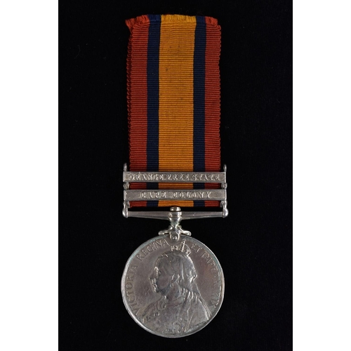 3774 - Medal, Boer War, 2-Bar Queen's South Africa Medal - East Lancashire Regiment, QSA (2nd type rev.)/cl... 