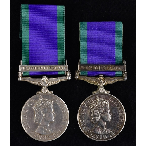 3787 - Medals, GSM 1962-2007 (CSM) - Two: Duke of Wellington's Regiment/RAF: Clasp: Northern Ireland - 2486... 