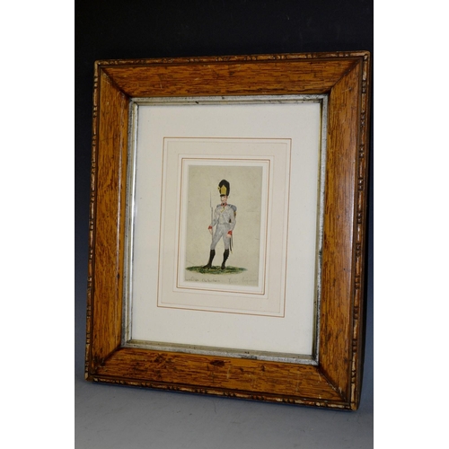 3073 - French School (19th century) Grenadier Garde Imperial watercolour, 12cm x 8cm