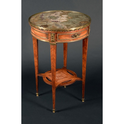 163 - A Napoleon III feldspar and gilt metal mounted kingwood circular centre table, attributed to Millet,... 