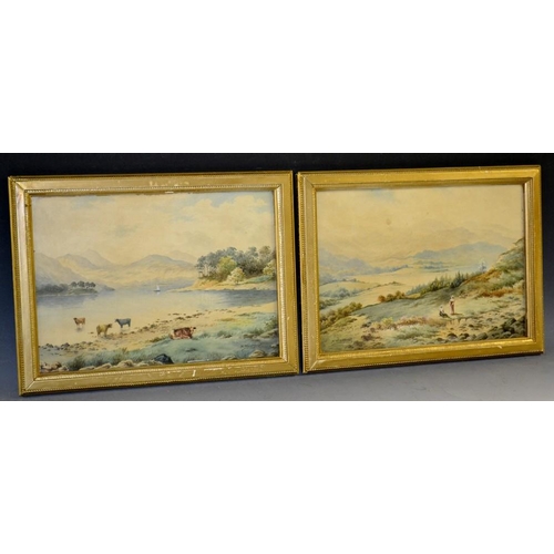 3117 - N Winspear (19th/early 20th century) A pair, Coniston Water signed, watercolours, 23cm x 32cm