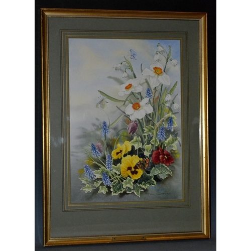 3136 - Robin Gibbard (contemporary) April Garden signed, watercolour, 37m x 26m