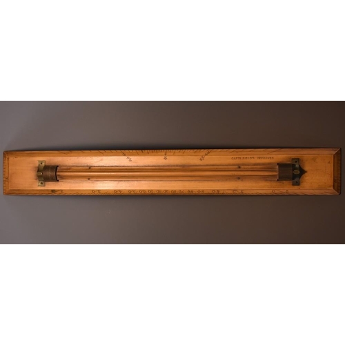 3950 - A 19th century boxwood Captain Field's Improved patent rolling parallel rule, designed by Captain Wi... 