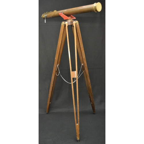 3970 - An early 20th century lacquered brass Advanced Starboy 3 inch refractor telescope, by Broadhurst Cla... 