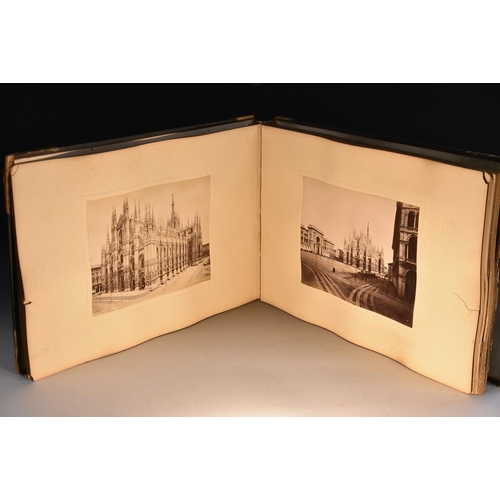 3993 - Photography - a 19th century Italian Grand Tour quarter-leather and faux morocco buckram photograph ... 