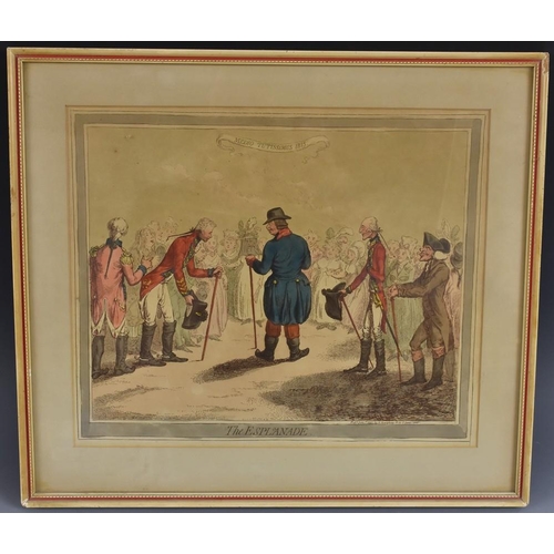 4039 - James Gillray (1756/1757-1815), by and after, caricature, The Esplanade, [George III in satirical ru... 