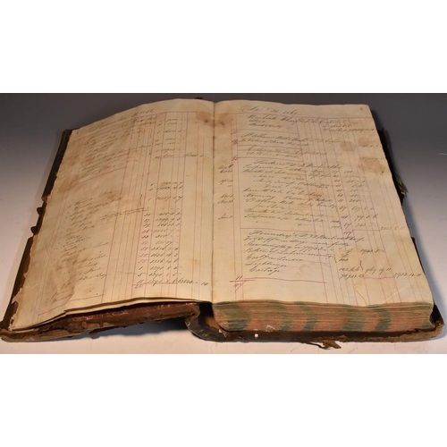 4048 - Local Interest - Railway/Engineering - a Victorian leather accounts ledger, for the Alfreton Iron Wo... 