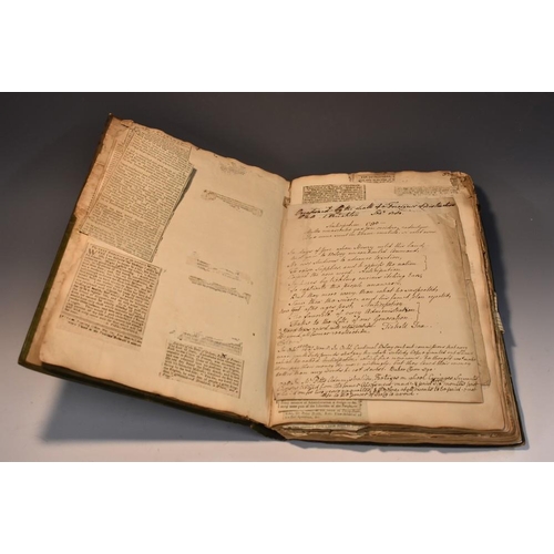 4051 - A late 18th century scrapbook, composed of contemporary newspaper from the mid-1770s to the 1790s, c... 